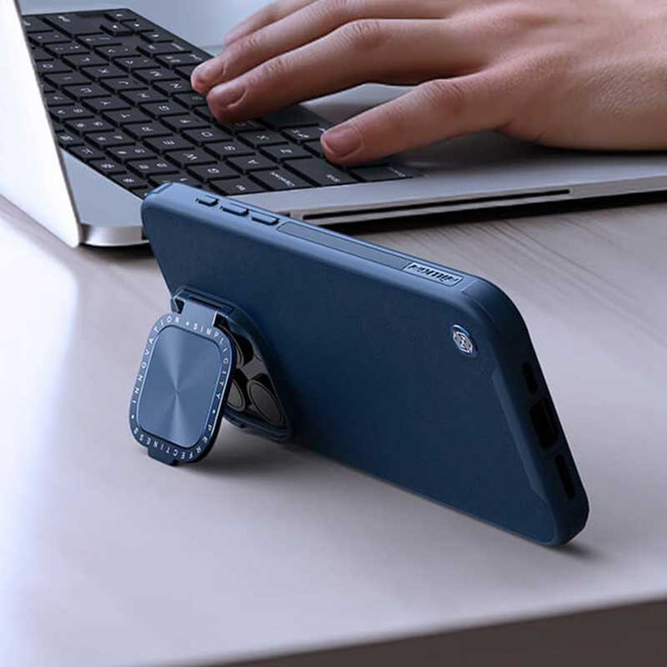 کاور نیلکین مدل Camshield Prop Leather مناسب برای گوشی موبایل اپل iPhone 15 Pro Max