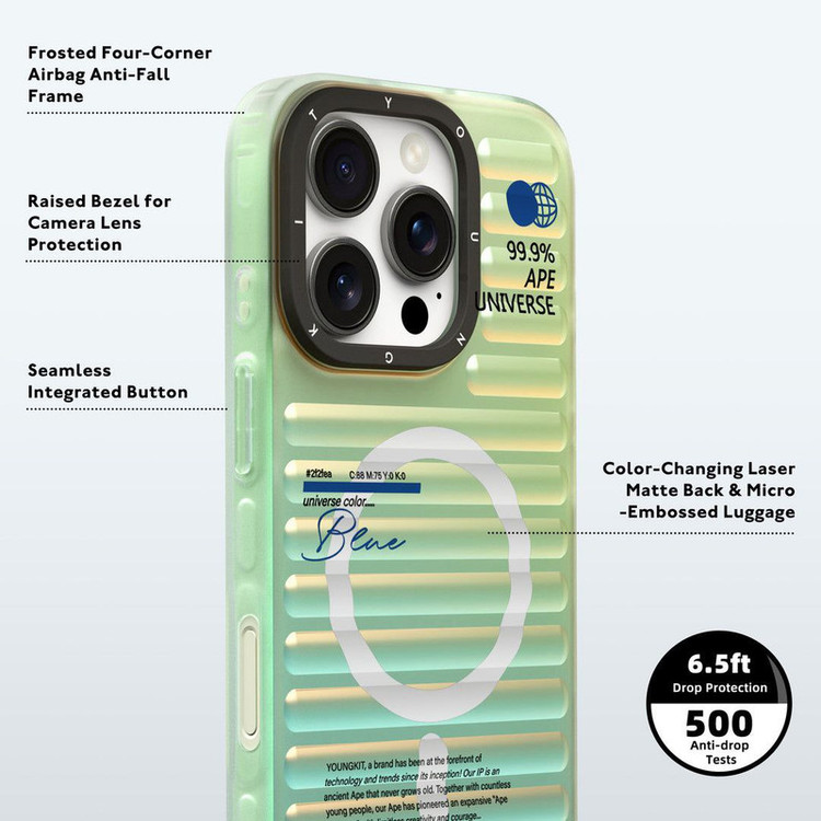 کاور یانگ کیت مدل 02-Color-Changing Luggage مناسب برای گوشی موبایل اپل iphone 16pro