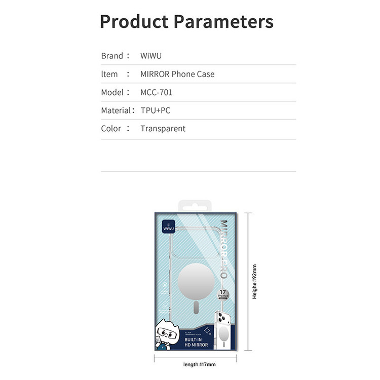 کاور ویوو مدل MCC-701 مناسب برای گوشی موبایل اپل iPhone 17 Pro