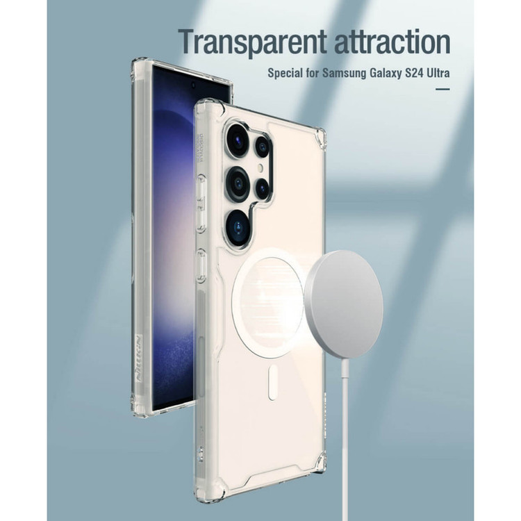 کاور نیلکین مدل Nilkin Nature Tpu Pro Magnetic مناسب برای گوشی موبایل سامسونگ Galaxy S24 Ultra