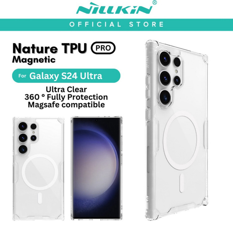 کاور نیلکین مدل Nilkin Nature Tpu Pro Magnetic مناسب برای گوشی موبایل سامسونگ Galaxy S24 Ultra