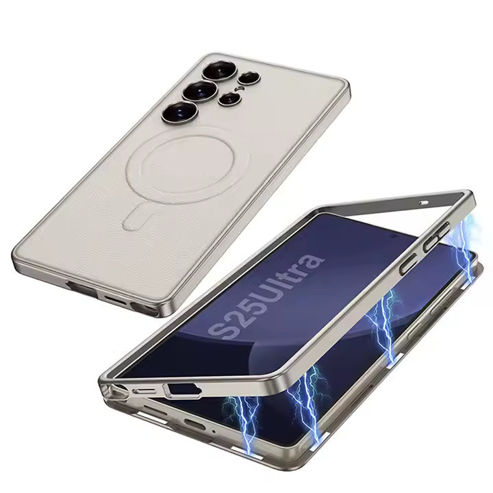 کاور جی کی کی مدل LEATHER MAGNETIC مناسب برای گوشی موبایل سامسونگ Galaxy S25 ultra