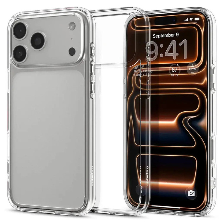 کاور اسپیگن مدل ultra hiybrid مناسب برای گوشی موبایل اپل iphone 17 pro