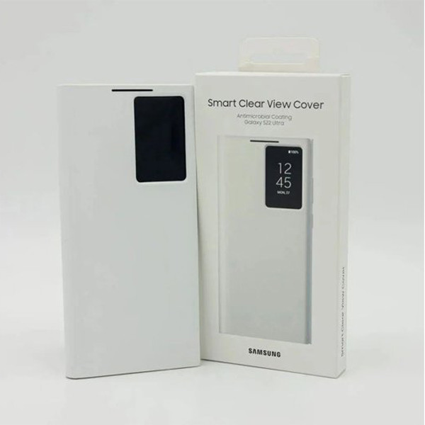 کیف کلاسوری سامسونگ مدل Clear View Cover مناسب برای گوشی موبایل سامسونگ Galaxy S22 Ultra