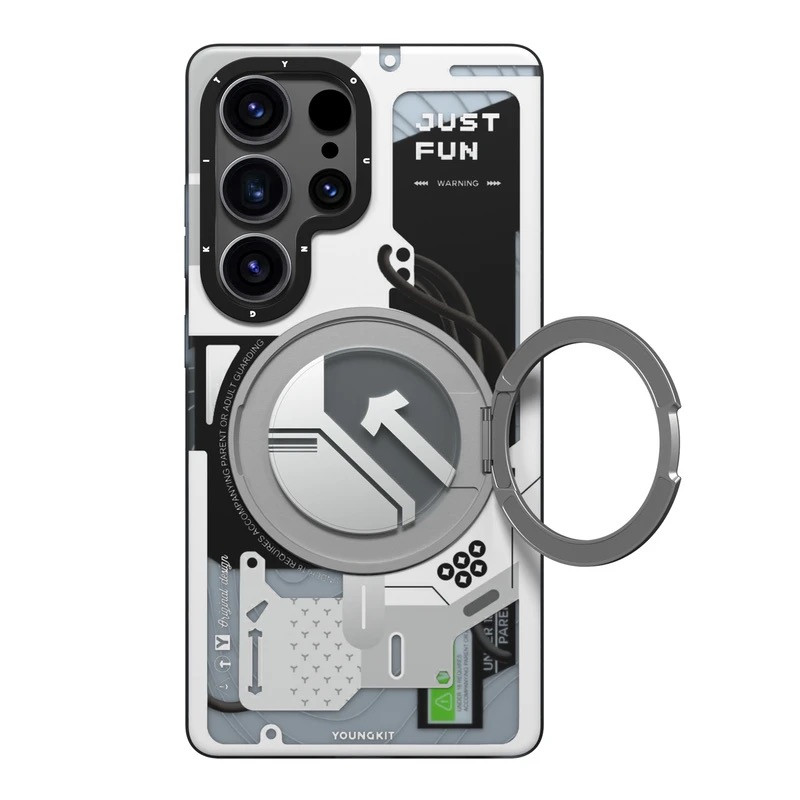 کاور یانگ کیت مدل Cyberpunk 360° Spin Magnetic Stand Case مناسب برای گوشی موبایل سامسونگ Galaxy S26 Ultra