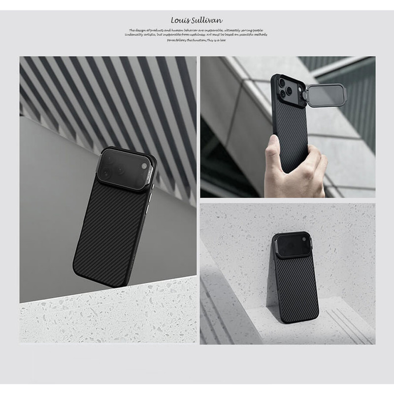 کاور نیلکین مدل CarboProp Magnetic MagSafe Transparent Lens مناسب برای گوشی موبایل اپل iPhone 17 Pro Max