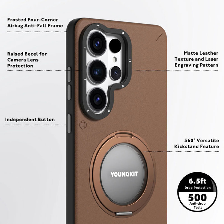 کاور یانگ کیت مدل Leather 360 MagSafe مناسب برای گوشی موبایل سامسونگ Galaxy S26 Ultra
