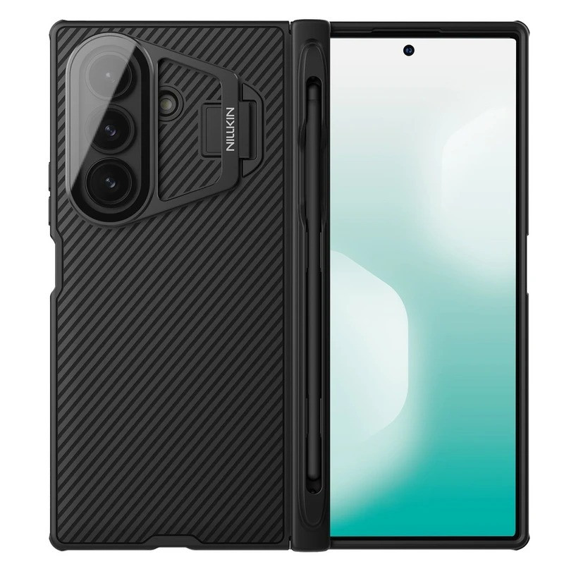 کاور نیلکین مدل Camshield Prop Magnetic Stylus Pen & Transparent Lens Cover Version مناسب برای گوشی موبایل سامسونگ Galaxy Z Fold 7 / W26