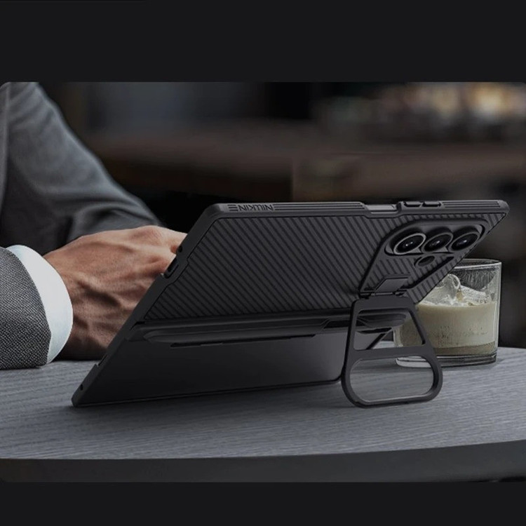 کاور نیلکین مدل Camshield Prop Magnetic Stylus Pen & Transparent Lens Cover Version مناسب برای گوشی موبایل سامسونگ Galaxy Z Fold 7 / W26