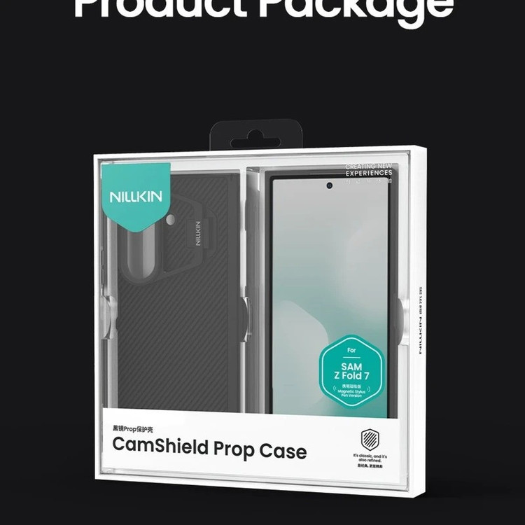 کاور نیلکین مدل Camshield Prop Magnetic Stylus Pen & Transparent Lens Cover Version مناسب برای گوشی موبایل سامسونگ Galaxy Z Fold 7 / W26