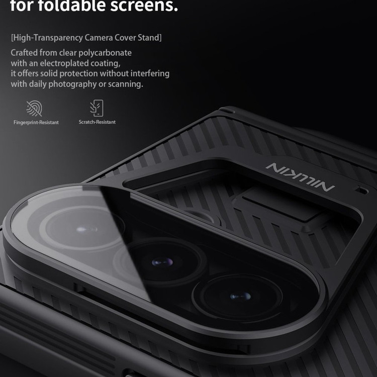 کاور نیلکین مدل Camshield Prop Magnetic Stylus Pen & Transparent Lens Cover Version مناسب برای گوشی موبایل سامسونگ Galaxy Z Fold 7