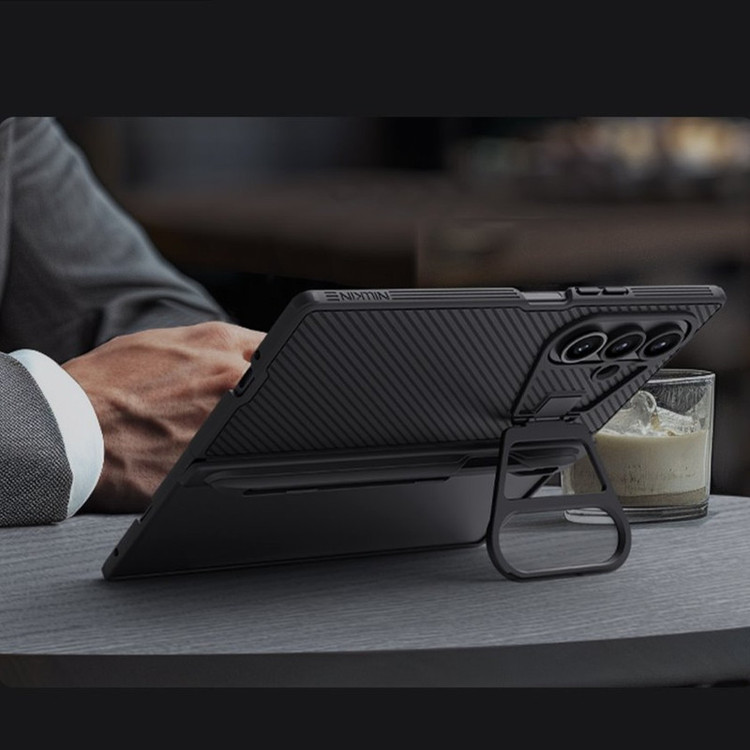 کاور نیلکین مدل Camshield Prop Magnetic Stylus Pen & Transparent Lens Cover Version مناسب برای گوشی موبایل سامسونگ Galaxy Z Fold 7