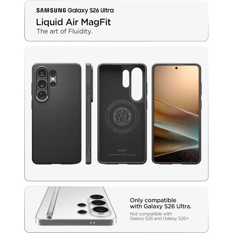 کاور اسپیگن مدل Liquid Air (Mag Fit) مناسب برای گوشی موبایل سامسونگ Galaxy S26 Ultra