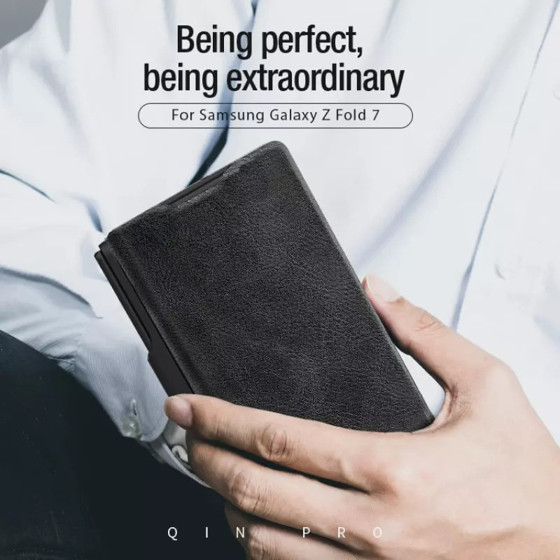 کیف کلاسوری نیلکین مدل Qin Pro Leather مناسب برای گوشی موبایل سامسونگ Galaxy Z Fold 7