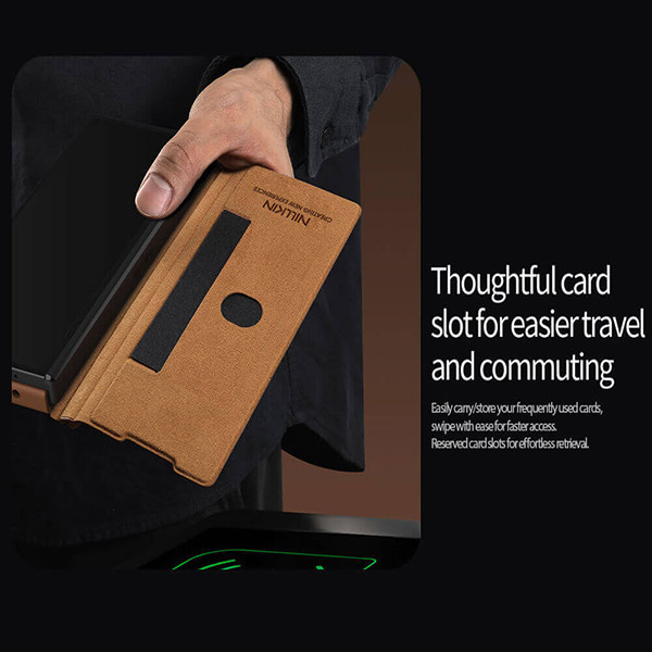 کیف کلاسوری نیلکین مدل Qin Pro Leather مناسب برای گوشی موبایل سامسونگ Galaxy Z Fold 7