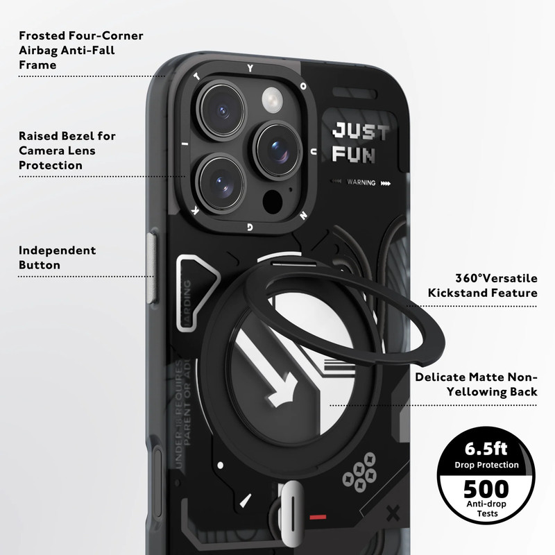 کاور یانگ کیت مدل Cyberpunk 360° مناسب برای گوشی موبایل اپل iphone 16promax