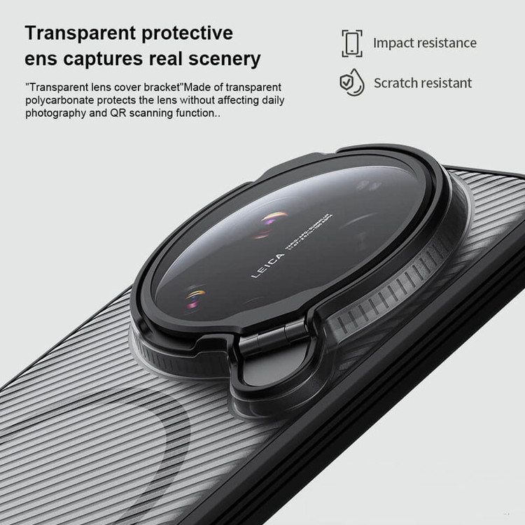 کاور اپیکوی مدل NillSkin Camshield Prop Magnetic Clear Trans Lens مناسب برای گوشی موبایل شیائومی 17 Ultra