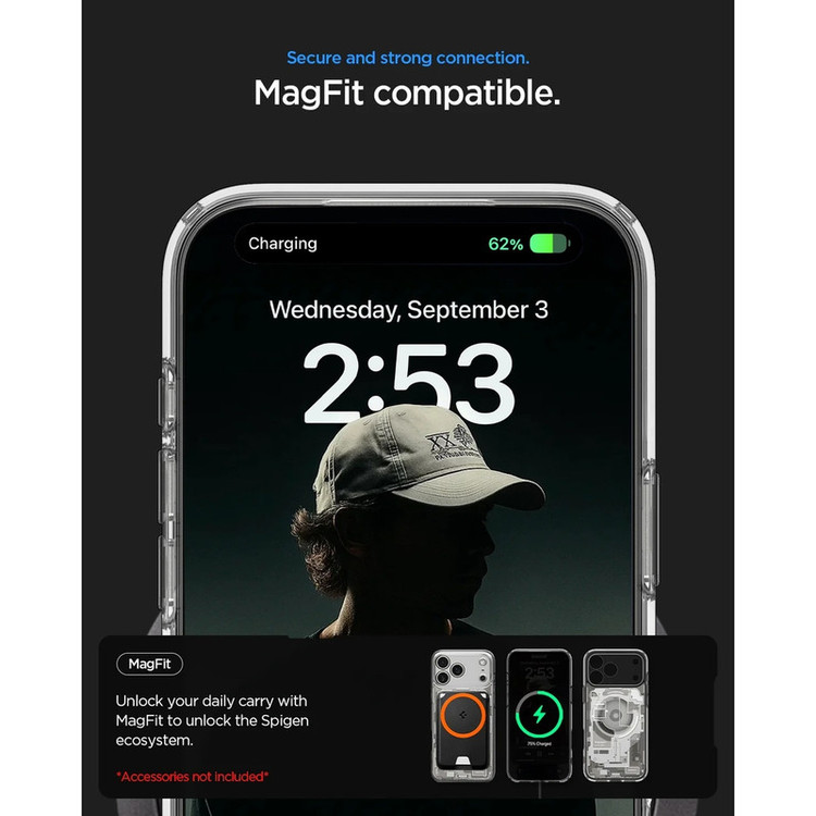 کاور اسپیگن مدل Ultra Hybrid Zero One (MagFit) مناسب برای گوشی موبایل اپل iPhone 17 Pro