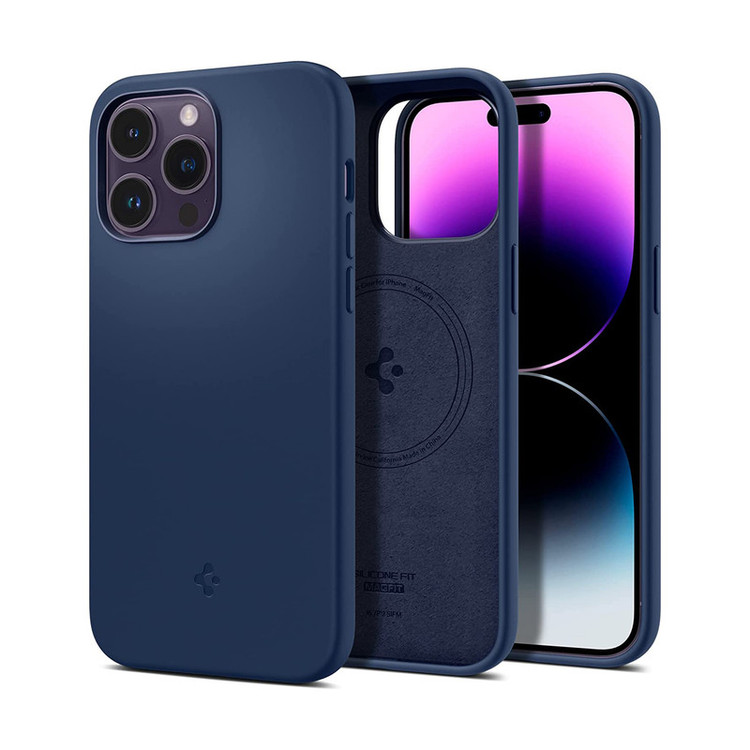 کاور اسپیگن مدل Silicone Fit MagSafe مناسب برای گوشی موبایل اپل iPhone 14 Pro