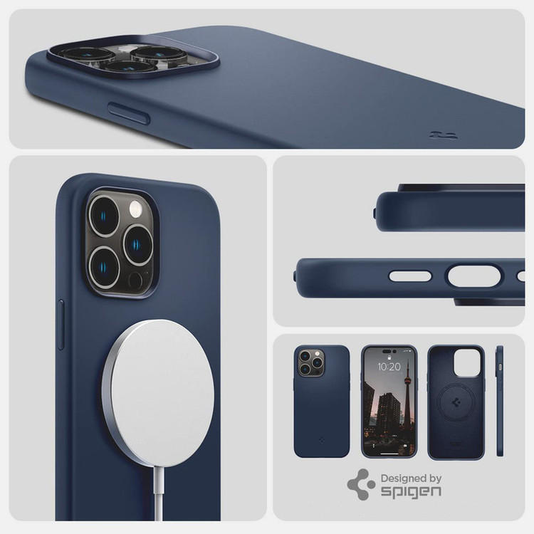 کاور اسپیگن مدل Silicone Fit MagSafe مناسب برای گوشی موبایل اپل iPhone 14 Pro