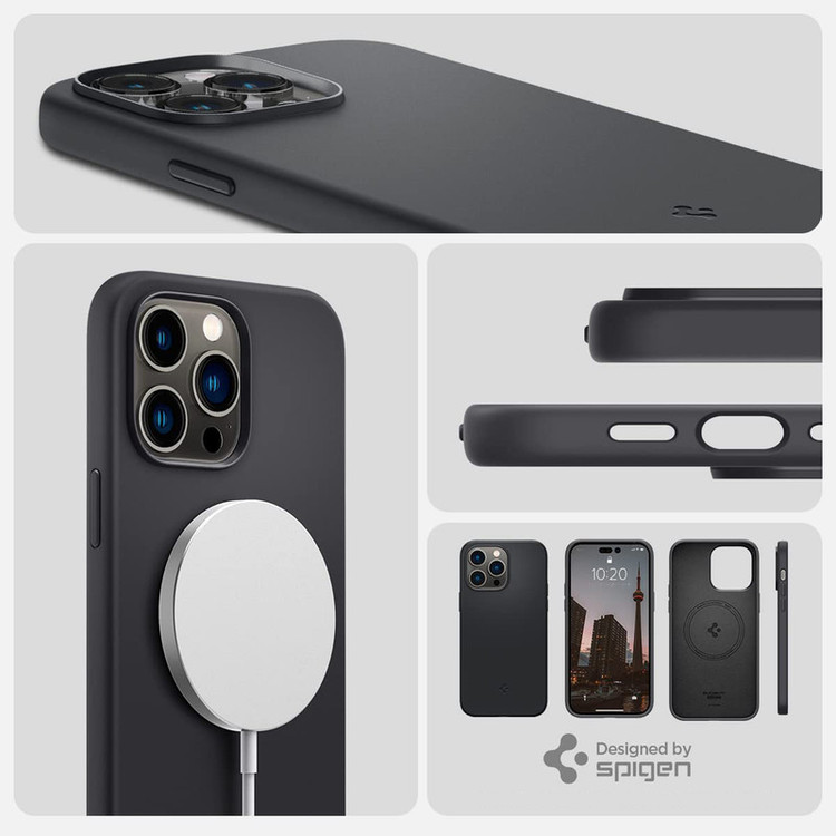 کاور اسپیگن مدل Silicone Fit MagSafe مناسب برای گوشی موبایل اپل iPhone 14 Pro