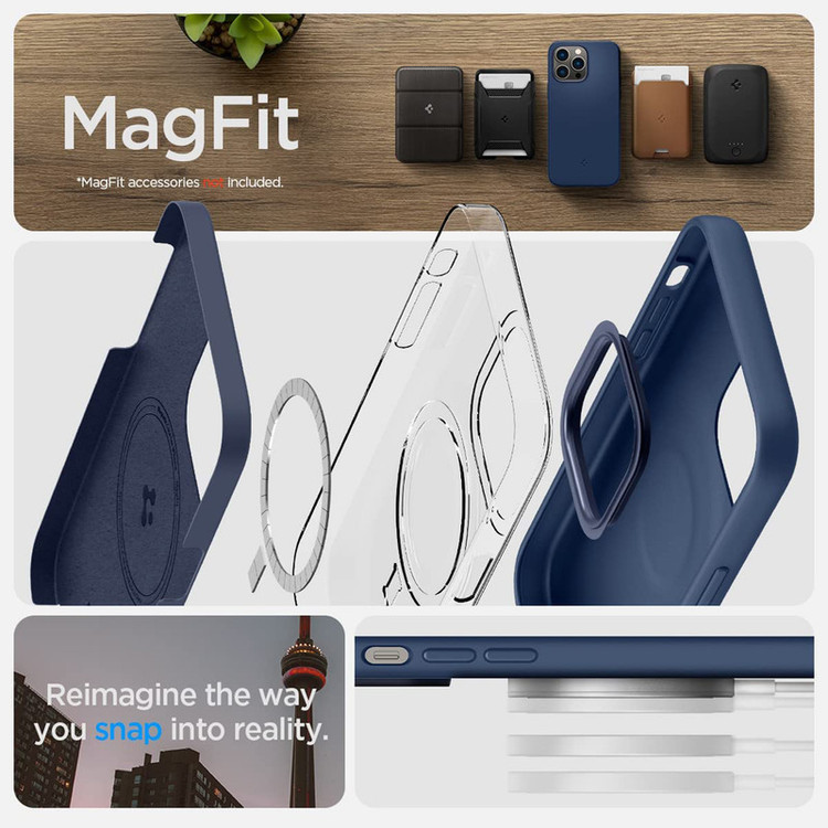 کاور اسپیگن مدل Silicone Fit MagSafe مناسب برای گوشی موبایل اپل iPhone 14 Pro