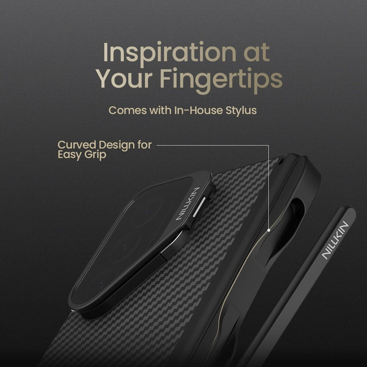 کاور نیلکین مدل CarboProp Magnetic MagSafe Pen Holder Transparent Lens مناسب برای گوشی موبایل سامسونگ Galaxy Z Fold 7