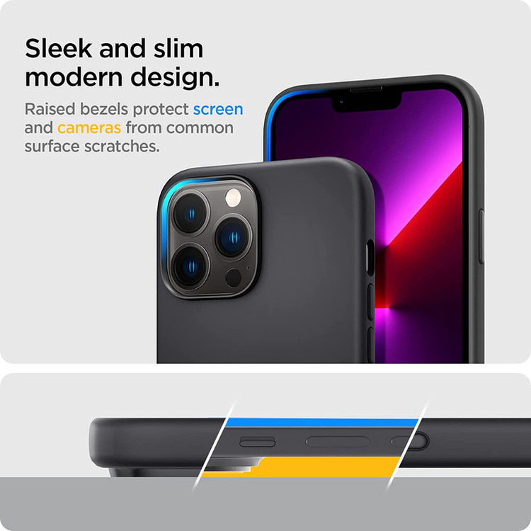 کاور اسپیگن مدل Silicone Fit مناسب برای گوشی موبایل اپل iPhone 13 Pro Max