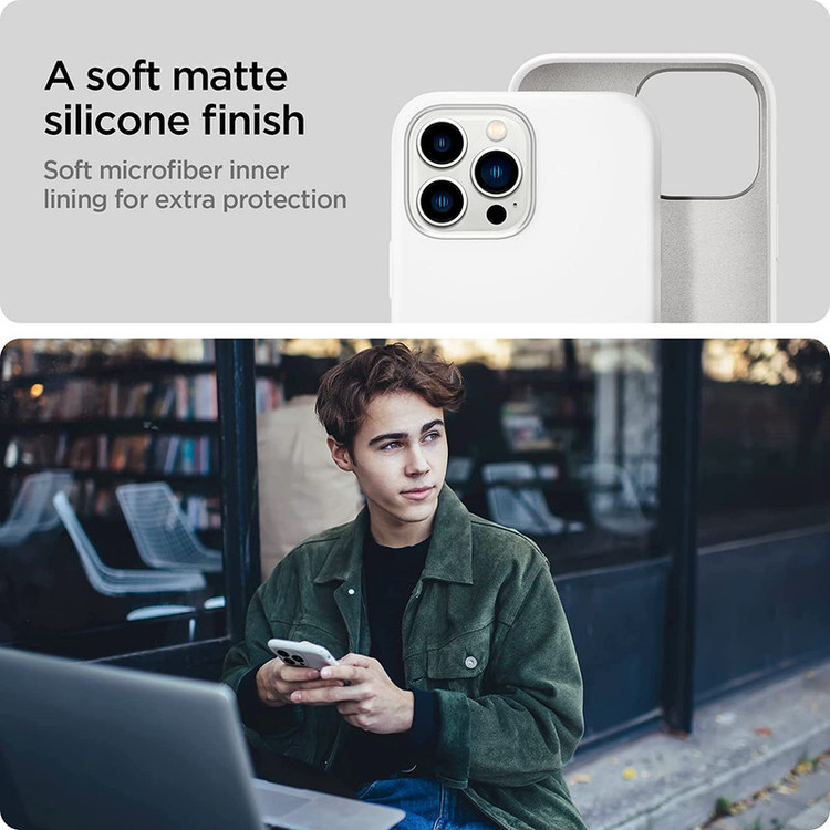 کاور اسپیگن مدل Silicone Fit مناسب برای گوشی موبایل اپل iPhone 13 Pro Max