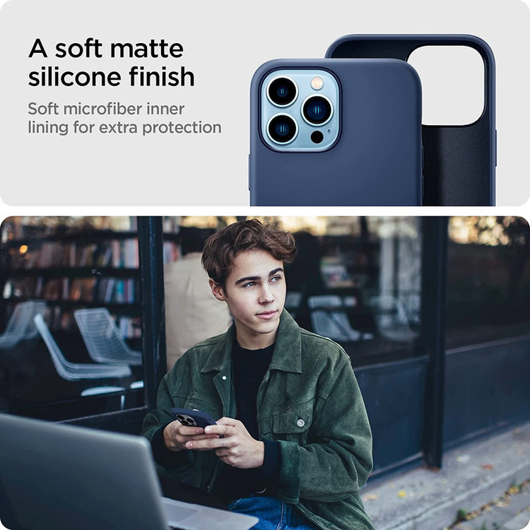 کاور اسپیگن مدل Silicone Fit مناسب برای گوشی موبایل اپل iPhone 13 Pro Max