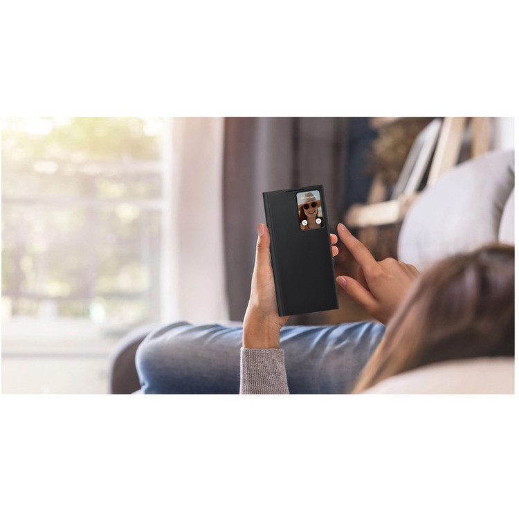 کیف کلاسوری مدل Clear View Cover مناسب برای گوشی موبایل سامسونگ Galaxy S22 Ultra