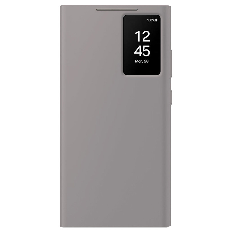 کیف کلاسوری بادیگارد مدل S-View Gray مناسب برای گوشی موبایل سامسونگ Galaxy S24 Ultra