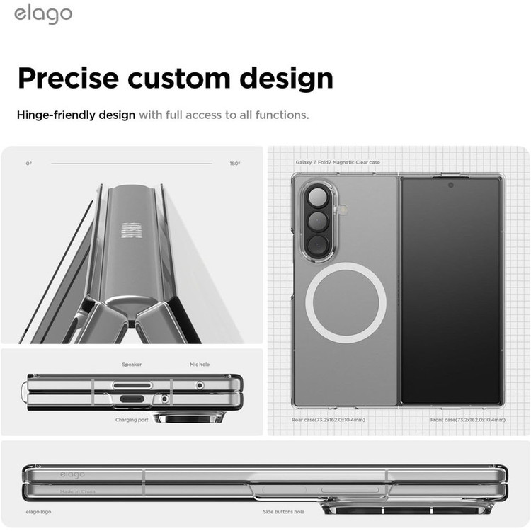 کاور الاگو مدل Magnetic Hybrid Clear مناسب برای گوشی موبایل سامسونگ Galaxy Z Fold 7