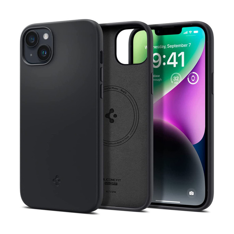 کاور اسپیگن مدل Silicone Fit MagSafe مناسب برای گوشی موبایل اپل iPhone 14 Plus