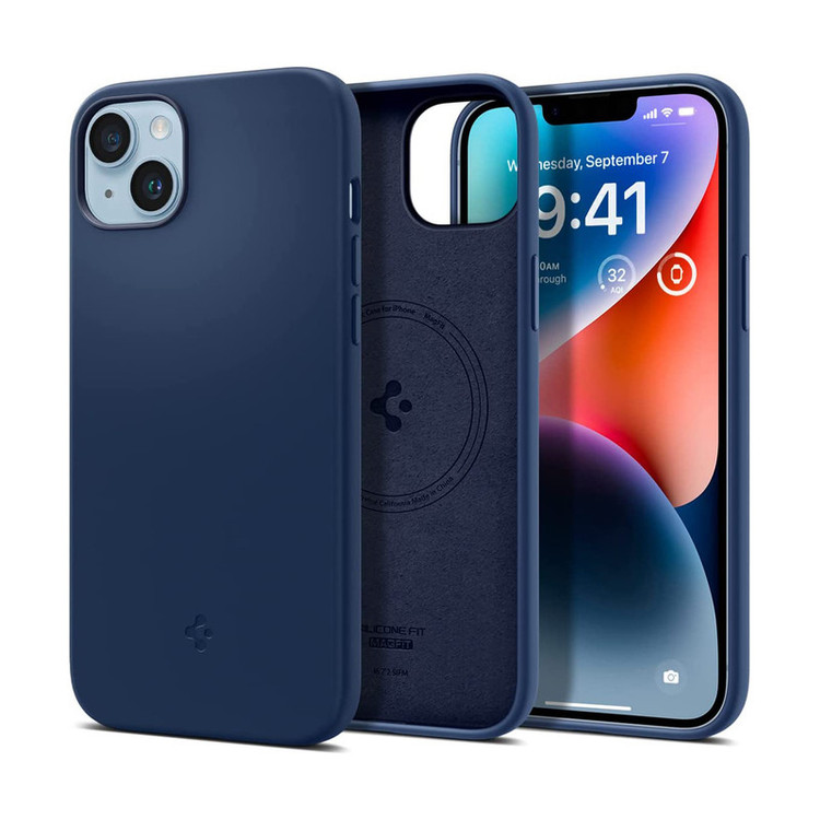 کاور اسپیگن مدل Silicone Fit MagSafe مناسب برای گوشی موبایل اپل iPhone 14 Plus
