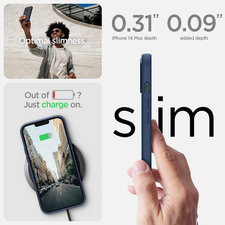 کاور اسپیگن مدل Silicone Fit MagSafe مناسب برای گوشی موبایل اپل iPhone 14 Plus
