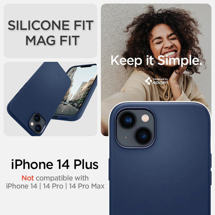 کاور اسپیگن مدل Silicone Fit MagSafe مناسب برای گوشی موبایل اپل iPhone 14 Plus