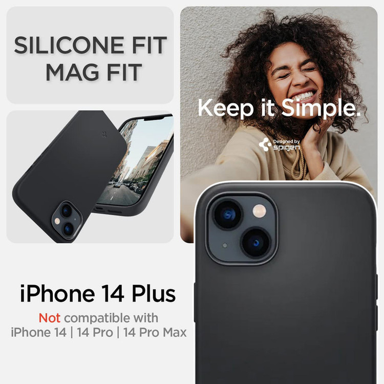 کاور اسپیگن مدل Silicone Fit MagSafe مناسب برای گوشی موبایل اپل iPhone 14 Plus