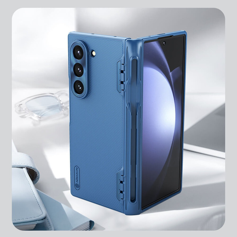کاور نیلکین مدل Super Frosted Shield Pen Holder مناسب برای گوشی موبایل سامسونگ Galaxy Z Fold 6