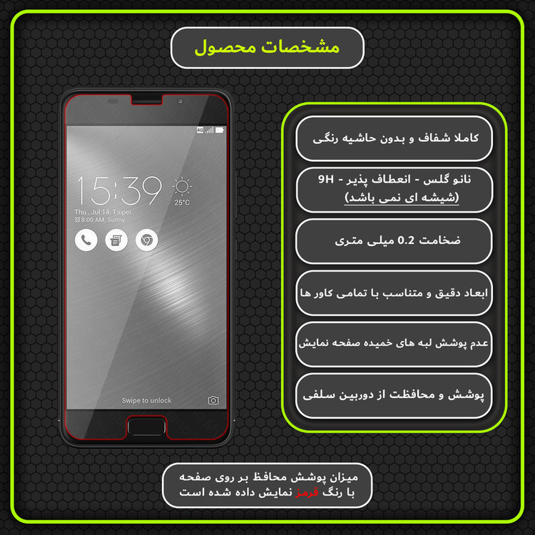 محافظ صفحه نمایش مولتی نانو مدل X-S1N مناسب برای گوشی موبایل ایسوس Zenfone 3S Max / ZC521TL