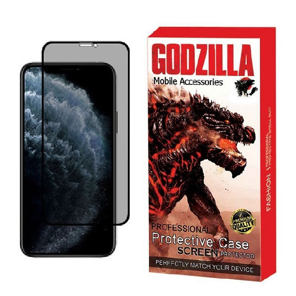 محافظ صفحه نمایش حریم شخصی گودزیلا مدل FL مناسب برای گوشی موبایل اپل iPhone 13 pro max