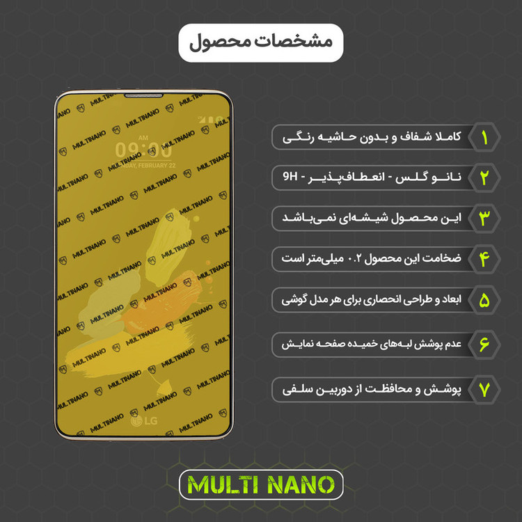 محافظ صفحه نمایش مولتی نانو مدل X-S1N مناسب برای گوشی موبایل ال جی Stylus 2