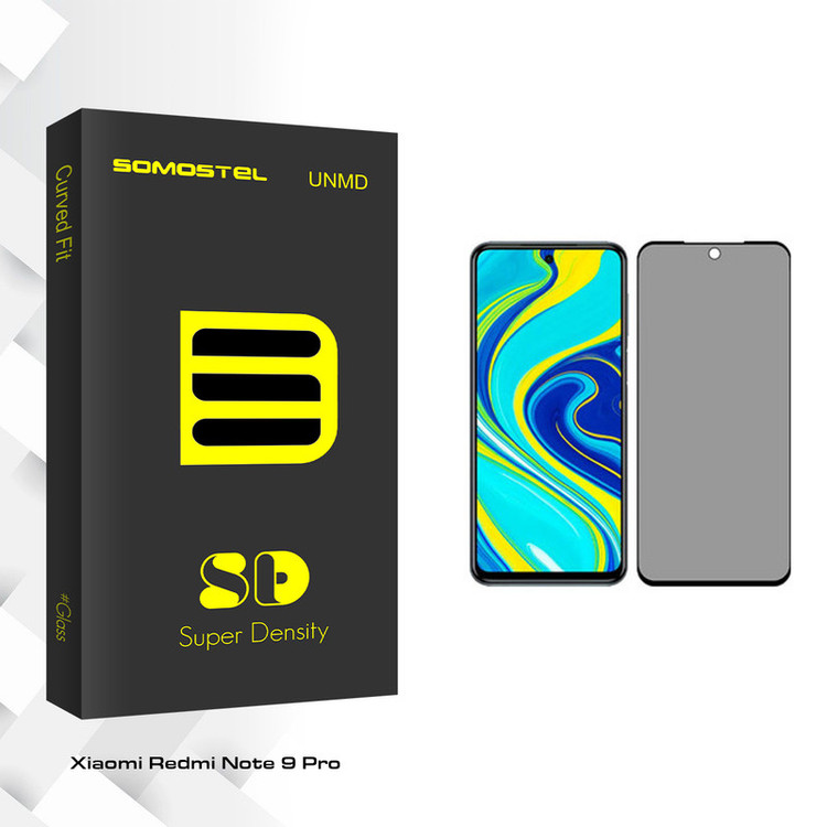 محافظ صفحه نمایش حریم شخصی سوماستل مدل Sd Glass مناسب برای گوشی موبایل شیائومی Redmi Note 9 Pro