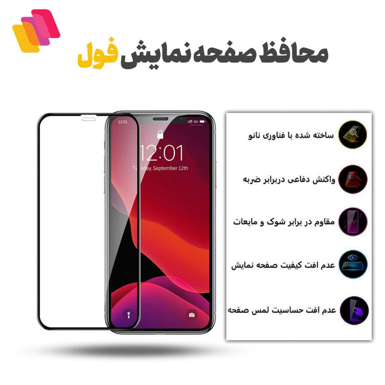 محافظ صفحه نمایش شهر گلس مدل FULPLUSSH مناسب برای گوشی موبایل وان پلاس Nord N100