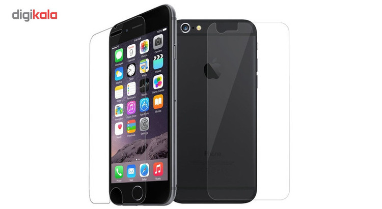 محافظ صفحه نمایش و پشت شیشه ای تمپرد مناسب برای گوشی موبایل اپل آیفون 6 / 6S