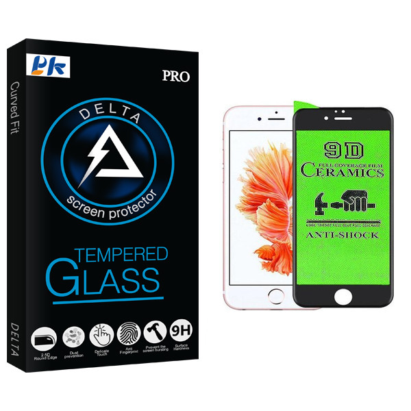 محافظ صفحه نمایش 9D پی کی مدل Delta Glass مناسب برای گوشی موبایل اپل iphone 6 / 6s