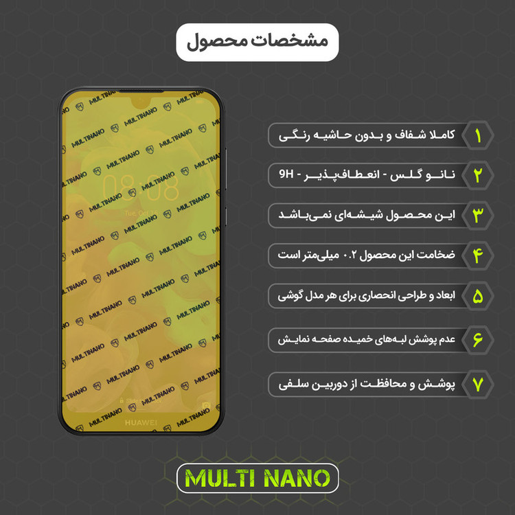 محافظ صفحه نمایش مولتی نانو مدل X-S1N مناسب برای گوشی موبایل هوآوی Y5 2019