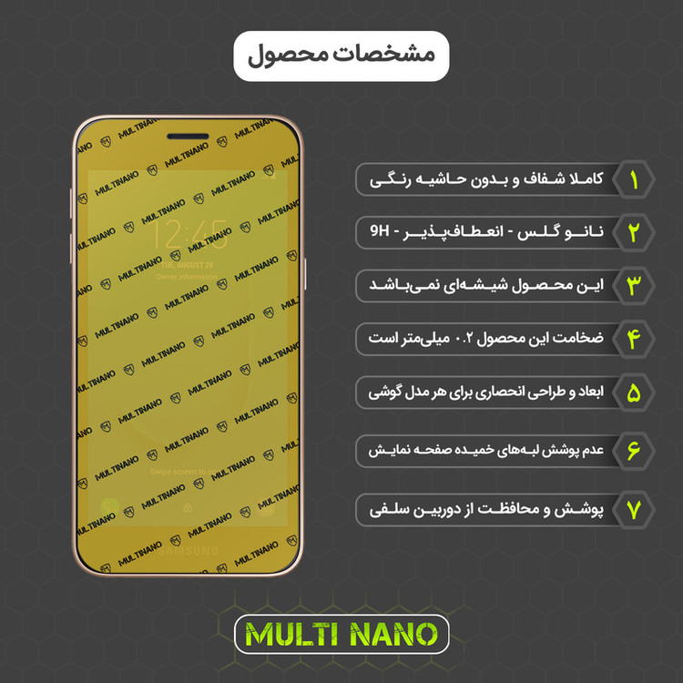 محافظ صفحه نمایش مولتی نانو مدل X-S1N مناسب برای گوشی موبایل سامسونگ Galaxy J2 Core