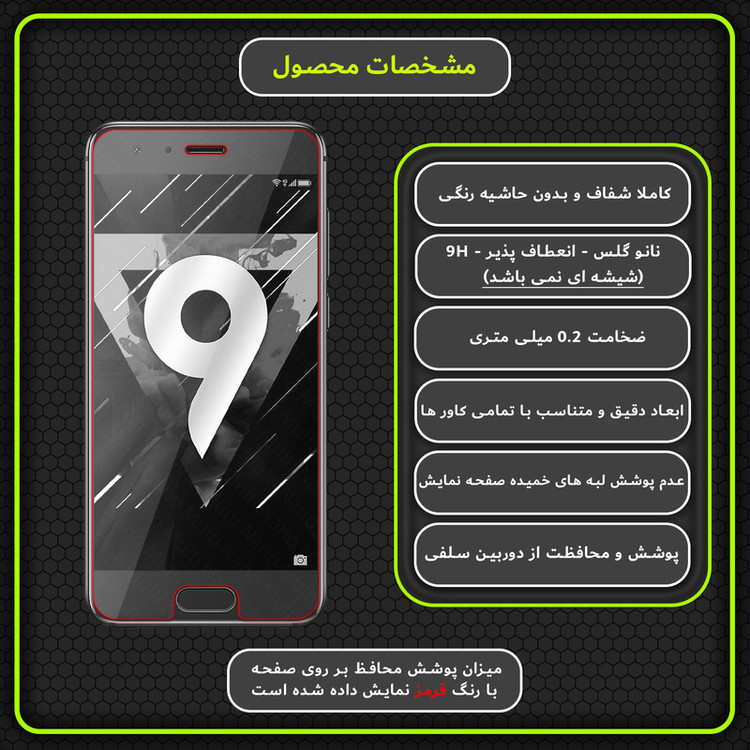 محافظ صفحه نمایش مولتی نانو مدل X-S1N مناسب برای گوشی موبایل آنر 9