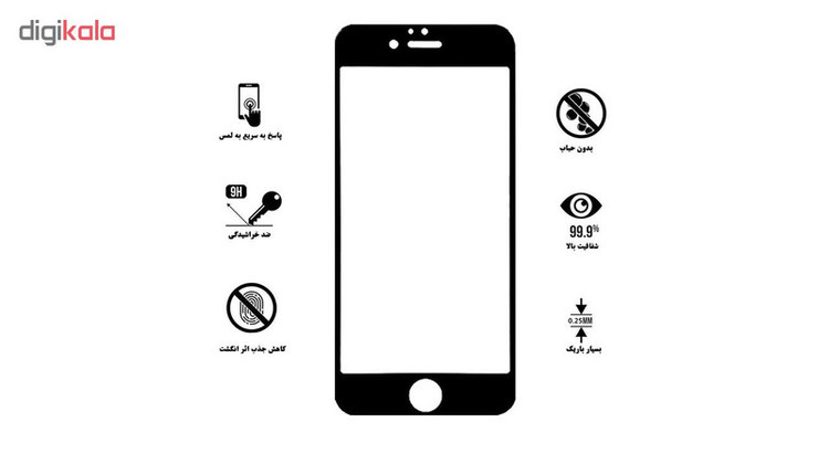 محافظ صفحه نمایش 5D هورس مدل FAG مناسب برای گوشی موبایل اپل iPhone 6 Plus / iPhone 6s Plus